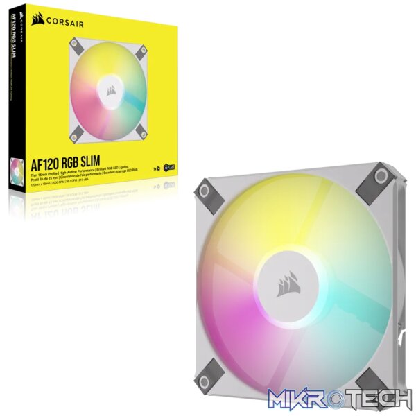 Corsair iCUE AF120 RGB Slim 120mm PC Case Fan White CO-9050164-WW - Image 15