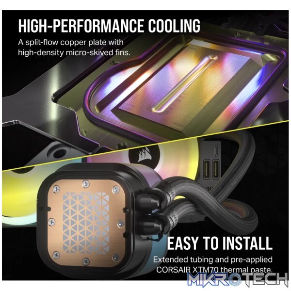 Corsair iCUE LINK H100i LCD 240mm Liquid CPU Cooler CW-9061007-WW - Image 10