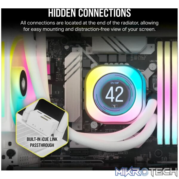 Corsair CW-9061010-WW, Air cooler, 12 cm, 480 RPM, 2400 RPM, 63.1 cfm, White - Image 10