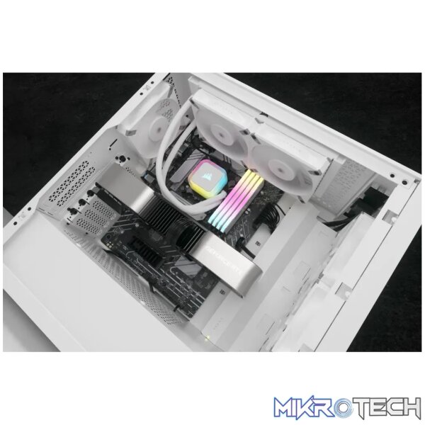 Corsair iCUE H100i RGB ELITE 240mm All-in-One CPU Liquid Cooler White CW-9060078-WW - Image 11