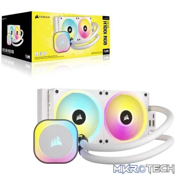 Corsair iCUE Link H100i RGB AIO 240mm Liquid CPU Cooler White CW-9061005-WW - Image 16