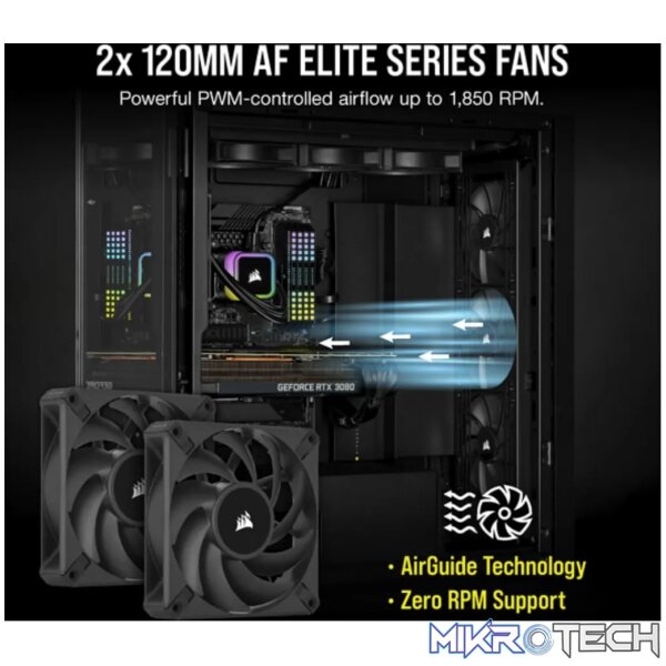 Corsair H100i Liquid CPU Cooler Black CW-9060058-WW - Image 8
