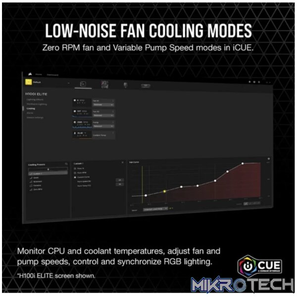Corsair H100i Liquid CPU Cooler Black CW-9060058-WW - Image 9