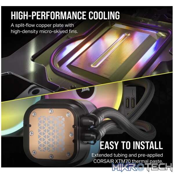 Corsair iCUE Link H115i RGB AIO 280mm Liquid CPU Cooler Black CW-9061002-WW - Image 14
