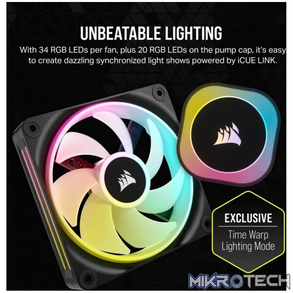 Corsair H150I, All-in-one liquid cooler, 12 cm, 63.1 cfm, Black - Image 27
