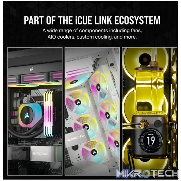 Corsair H150I, All-in-one liquid cooler, 12 cm, 63.1 cfm, Black - Image 34