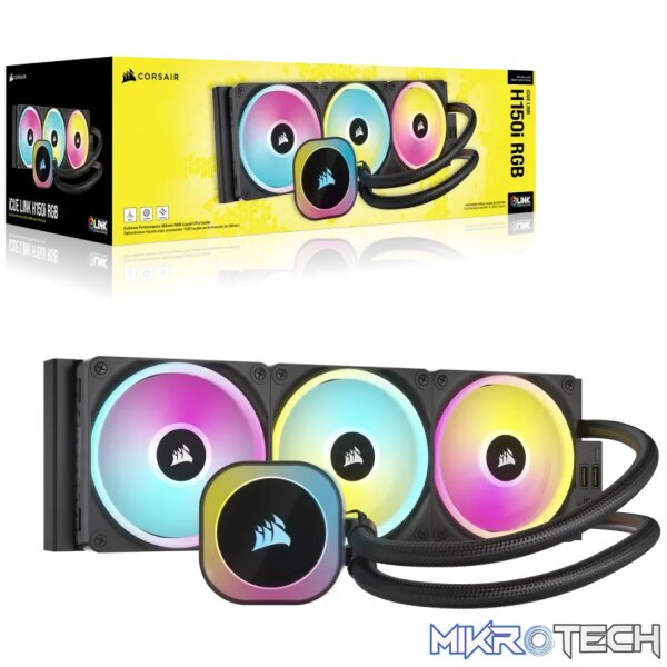 Corsair H150I, All-in-one liquid cooler, 12 cm, 63.1 cfm, Black - Image 38
