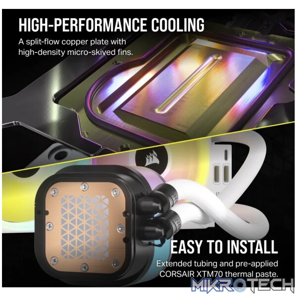 Corsair iCUE Link H150i RGB AIO 360mm Liquid CPU Cooler White CW-9061006-WW - Image 32