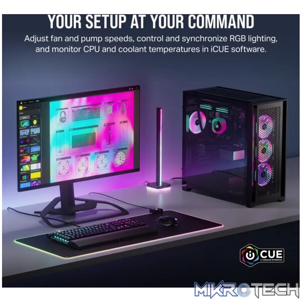 Corsair iCUE Link H150i RGB AIO 360mm Liquid CPU Cooler White CW-9061006-WW - Image 35