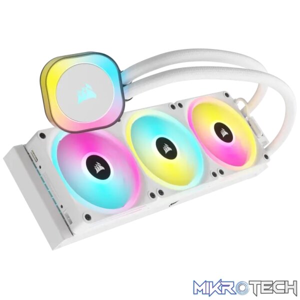 Corsair iCUE Link H150i RGB AIO 360mm Liquid CPU Cooler White CW-9061006-WW - Image 9