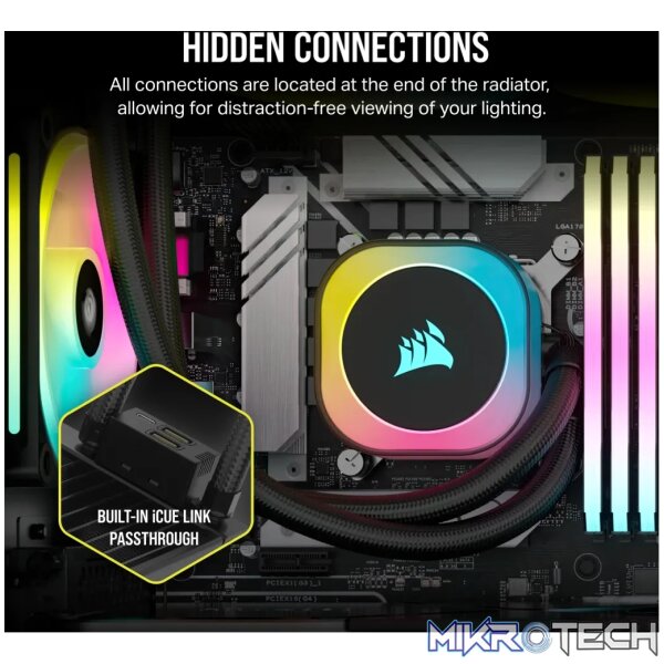 Corsair iCUE Link H170i RGB AIO 420mm Liquid CPU Cooler Black CW-9061004-WW - Image 11