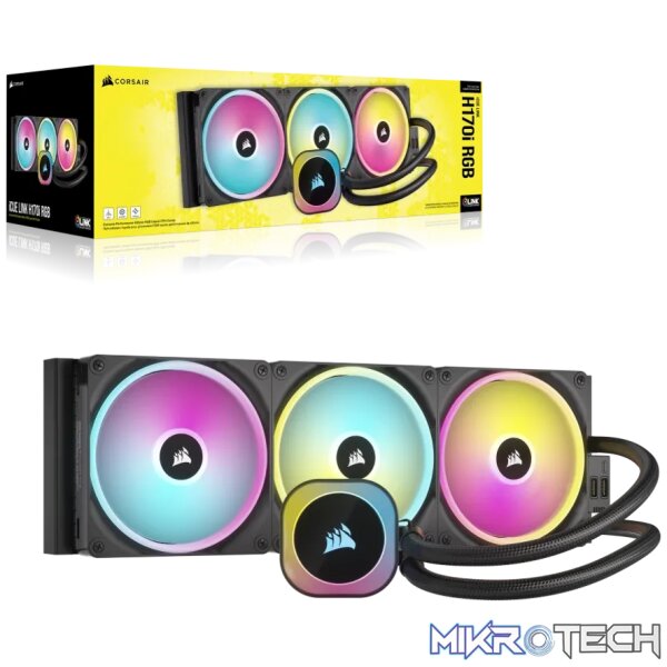 Corsair iCUE Link H170i RGB AIO 420mm Liquid CPU Cooler Black CW-9061004-WW - Image 17