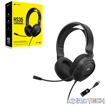 Corsair HS35 SURROUND v2 Multiplatform Gaming Headset; Carbon