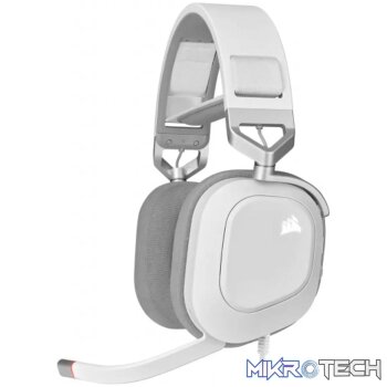 Corsair HS80 RGB USB Premium Gaming Headset with 7.1 Surround Sound; White.