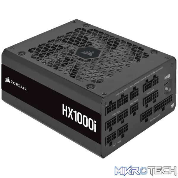 Corsair HX Series™ HX1000i — 1000 Watt 80 PLUS® Platinum Certified Fully Modular PSU; ATX 3.0; 10yr Warranty. - Image 2