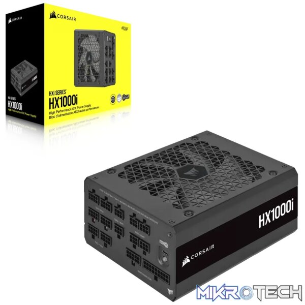 Corsair HX Series™ HX1000i — 1000 Watt 80 PLUS® Platinum Certified Fully Modular PSU; ATX 3.0; 10yr Warranty. - Image 4