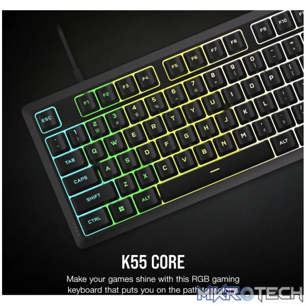 Corsair K55 CORE RGB Wired Gaming Keyboard CH-9226C65-NA - Image 13