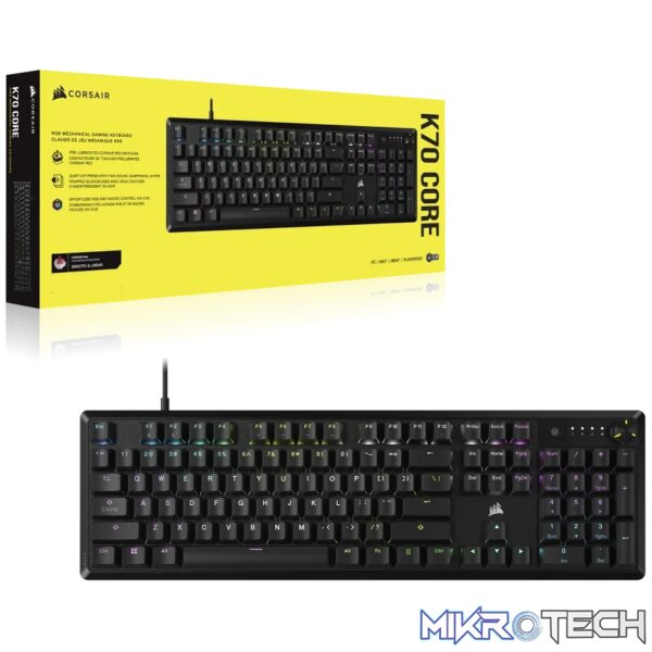 Corsair K70 Wired Gaming Keyboard Black CH-910971E-NA - Image 8