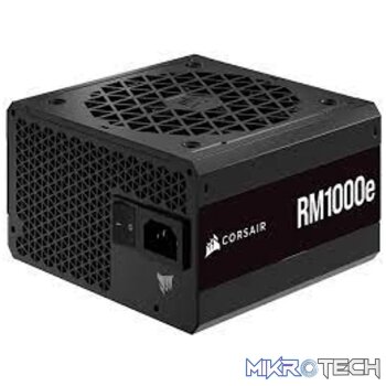 Corsair RM Series™ RM1000e — 1000 Watt 80 PLUS Gold Fully Modular ATX PSU; ATX 3.0; 7yr Warranty