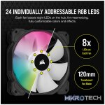 Corsair SP120 RGB ELITE, Fan, 12 cm, 550 RPM, 1500 RPM, 22.6 dB, 47.73 cfm - Image 14