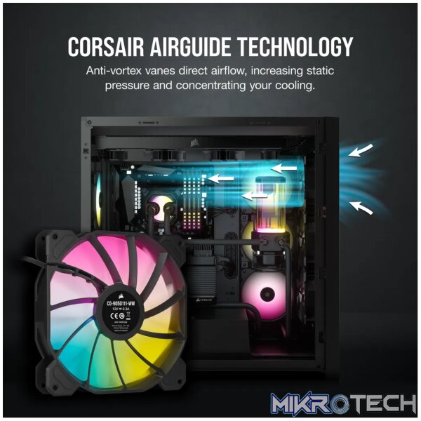 Corsair SP140 RGB ELITE Computer case Fan 14 cm Black 2 pc(s) - Image 13