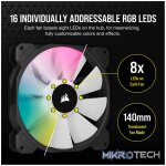 Corsair SP140 RGB ELITE Computer case Fan 14 cm Black 2 pc(s) - Image 14