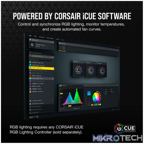 Corsair SP140 RGB ELITE, Fan, 14 cm, 450 RPM, 1200 RPM, 18 dB, 68.1 cfm - Image 14