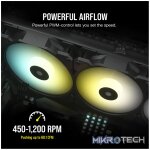 Corsair SP140 RGB ELITE, Fan, 14 cm, 450 RPM, 1200 RPM, 18 dB, 68.1 cfm - Image 16
