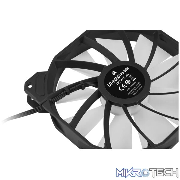 Corsair SP140 RGB ELITE, Fan, 14 cm, 450 RPM, 1200 RPM, 18 dB, 68.1 cfm - Image 9