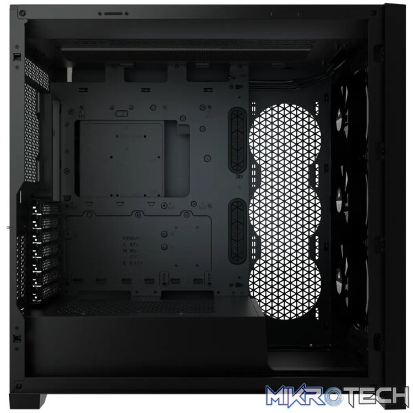 Corsair iCUE 5000X RGB, Midi Tower, PC, Black, ATX, EATX, ITX, micro ATX, Mini-ITX, Plastic, Steel, Tempered glass, Gaming - Image 21