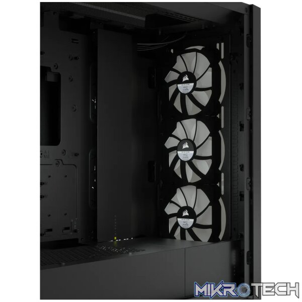 Corsair iCUE 5000X RGB, Midi Tower, PC, Black, ATX, EATX, ITX, micro ATX, Mini-ITX, Plastic, Steel, Tempered glass, Gaming - Image 24