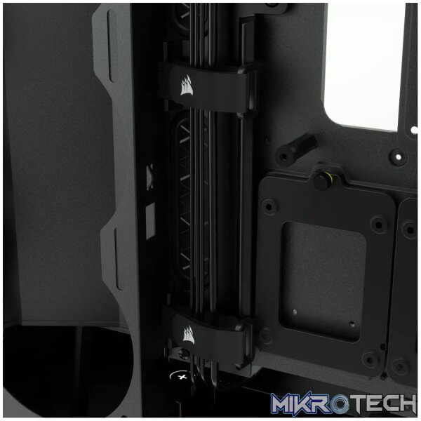 Corsair iCUE 5000X RGB, Midi Tower, PC, Black, ATX, EATX, ITX, micro ATX, Mini-ITX, Plastic, Steel, Tempered glass, Gaming - Image 26