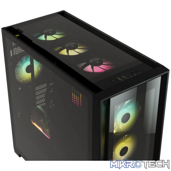 Corsair iCUE 5000X RGB, Midi Tower, PC, Black, ATX, EATX, ITX, micro ATX, Mini-ITX, Plastic, Steel, Tempered glass, Gaming - Image 34