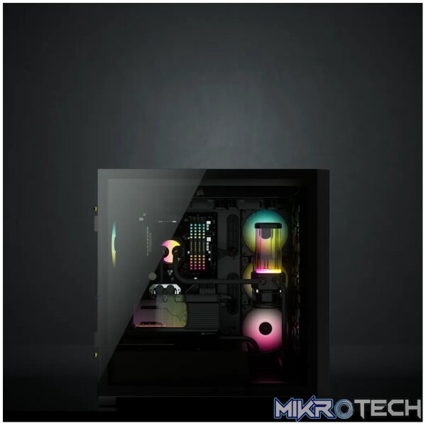 Corsair iCUE 5000X RGB, Midi Tower, PC, Black, ATX, EATX, ITX, micro ATX, Mini-ITX, Plastic, Steel, Tempered glass, Gaming - Image 39