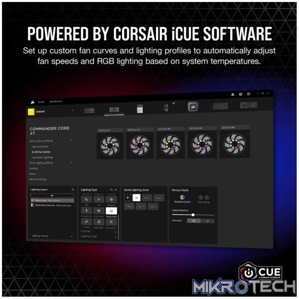 Corsair iCUE Commander Core XT, 6 channels, Black, 4-pin connector, 126 g - Image 11