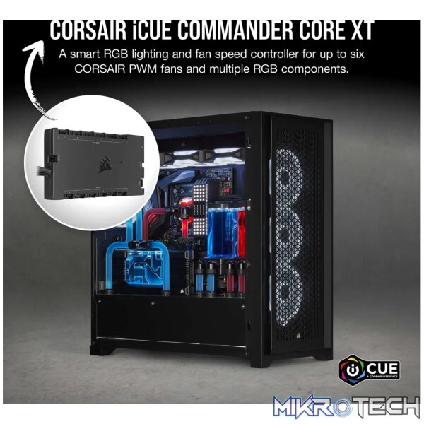 Corsair iCUE Commander Core XT, 6 channels, Black, 4-pin connector, 126 g - Image 7