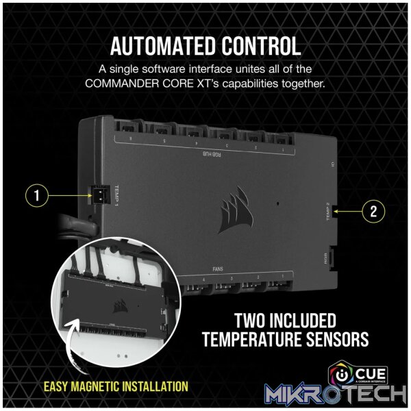 Corsair iCUE Commander Core XT, 6 channels, Black, 4-pin connector, 126 g - Image 10