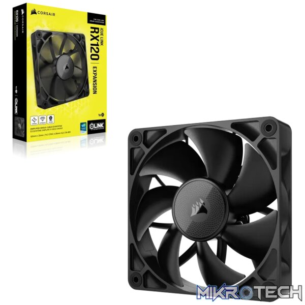 Corsair iCUE LINK RX120, Fan, 12 cm, 400 RPM, 2100 RPM, 36 dB, 74.2 cfm - Image 8
