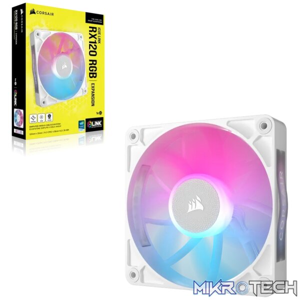 Corsair iCUE LINK RX120 RGB, Fan, 12 cm, 400 RPM, 2100 RPM, 36 dB, 73.5 cfm - Image 8