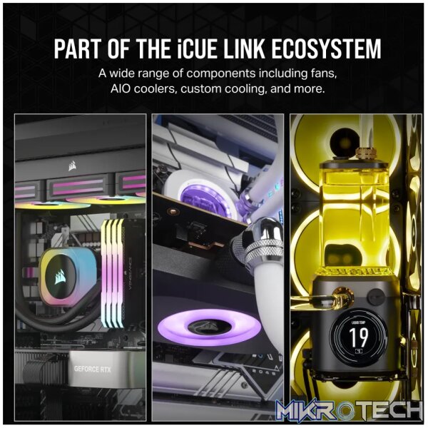 Corsair iCUE LINK RX120 RGB, Fan, 12 cm, 400 RPM, 2100 RPM, 36 dB, 73.5 cfm - Image 9