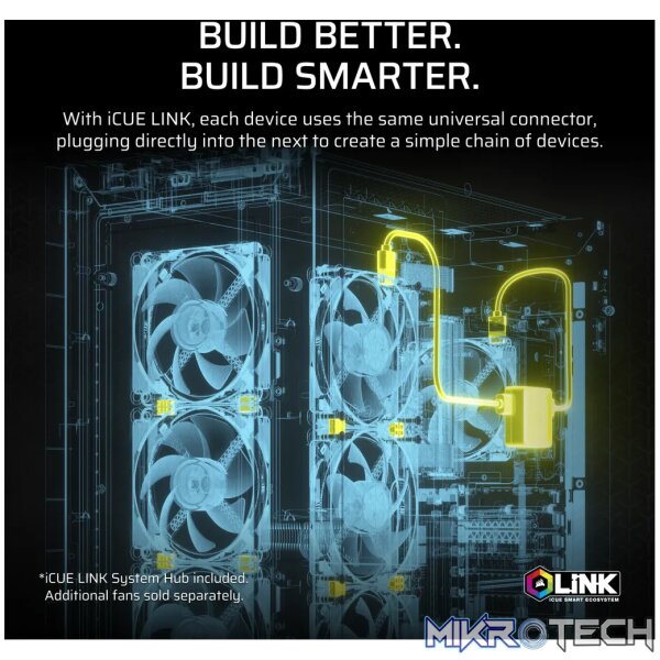 Corsair iCUE LINK TITAN RX RGB, All-in-one liquid cooler, 12 cm, 300 RPM, 2100 RPM, 73.5 cfm, Black - Image 10