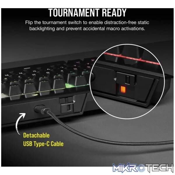 Corsair K70 RGB TKL Champion Series Optical-Mechanical Gaming Keyboard - Image 5