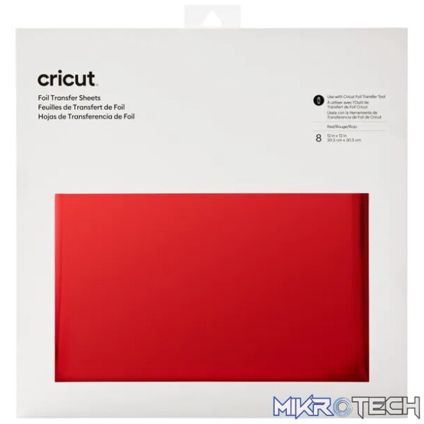 Cricut Transfer Foil Sheets 30x30cm 8 sheets (Red) Cricut Transfer Foil Sheets 30x30cm 8 sheets (Red)