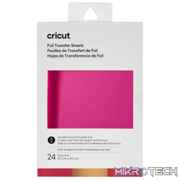 Cricut Transfer Foil Sheets Sampler 10x15cm 24 sheets (Ruby)