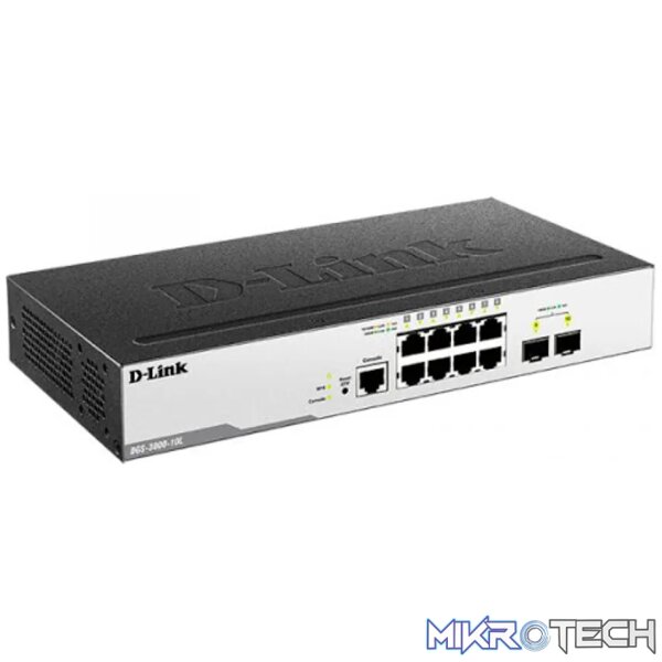 D-Link 8-Ports 10/100/1000Mbps + 2 SFP ports Managed Metro Ethernet Switch D-Link 8-Ports 10/100/1000Mbps + 2 SFP ports Managed Metro Ethernet Switch