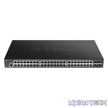 D-Link DGS-1250-52XMP 52 Port Gigabit Smart Managed Switch with 10G Uplinks & Power over Ethernet (PoE) Black