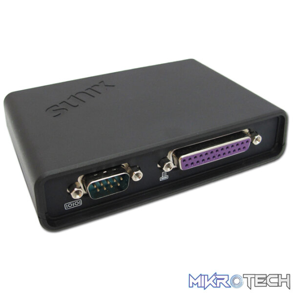 DPKM11H00 Sunix DPKM11H00 DevicePort Dock Mode Ethernet enabled RS-232 & Printer Port Replicator - Image 1
