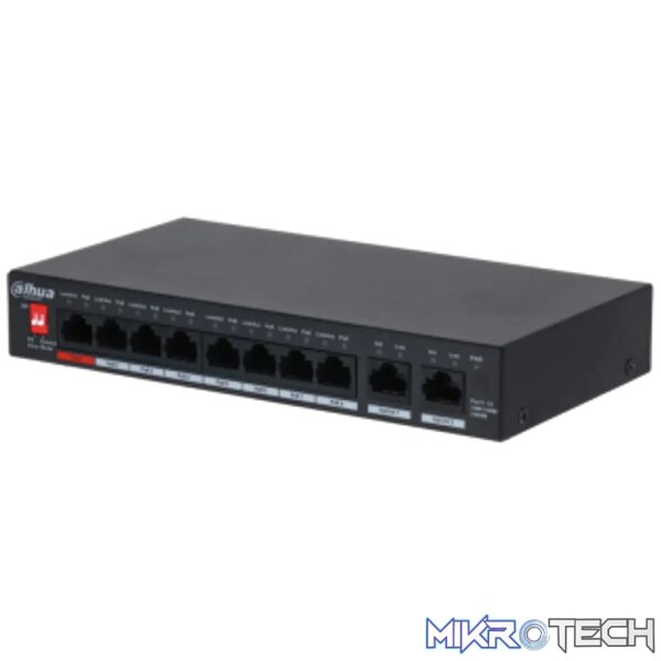 Dahua 10-Port Gigabit Unmanaged Desktop Switch with 8-Port PoE Dahua 10-Port Gigabit Unmanaged Desktop Switch with 8-Port PoE