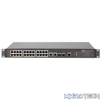 Dahua 24-port 100 Mbps + 2-port Gigabit Managed PoE Switch
