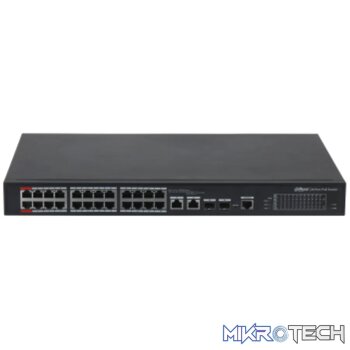Dahua 24-port 100 Mbps + 2-port Gigabit Managed PoE Switch